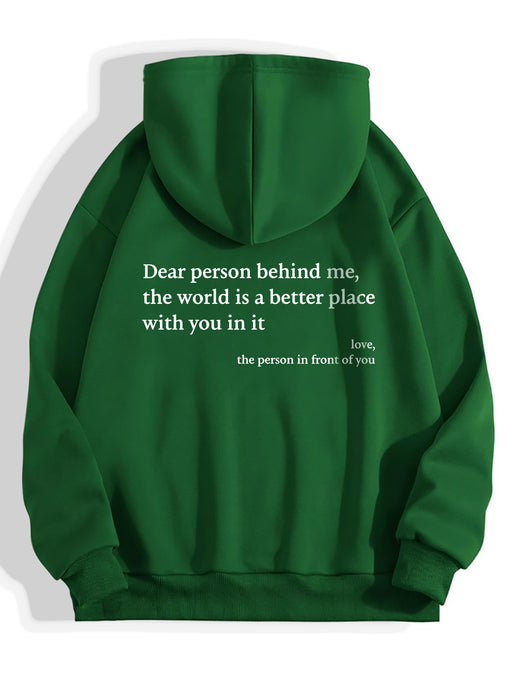 Drawstring Printed Hoodie Unisex Trendy Hoodies