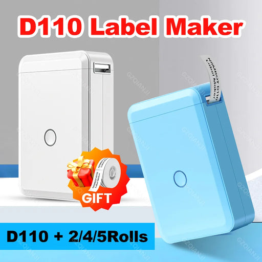 D110 Mini Portable Thermal Label Printer Paper Roll