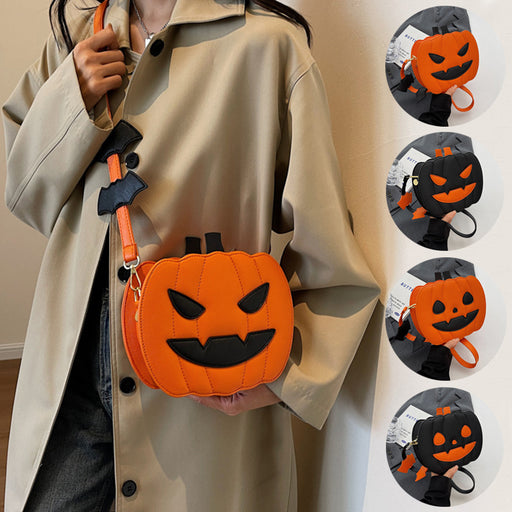 2023 Halloween Bags Funny Pumpkin Cartoon Shoulder